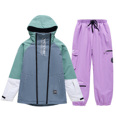 Noi costume de schi pentru bărbați și femei, îngroșate, calde, pentru alpinism, snowboarduri, pantaloni îngroșați pentru zăpadă, set de schi, salopete, rezistente la vânt, impermeabile