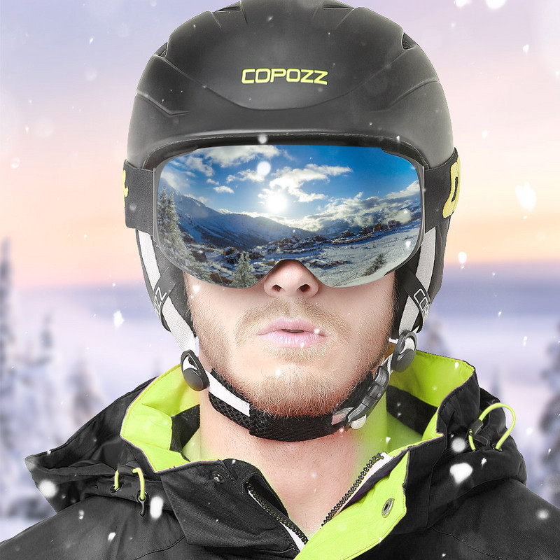 COPOZZ magnetske skijaške naočale s 2s brzim izmjenjivim lećama i kompletom futrola UV400 zaštita protiv magljenja skijaške naočale za snowboard za muškarce žene