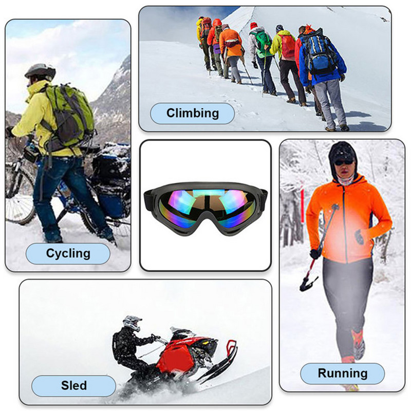 1 kom. Zimske skijaške naočale otporne na vjetar, naočale za sportove na otvorenom CS naočale, skijaške naočale, UV400 sunčane naočale za motociklizam, otporne na prašinu