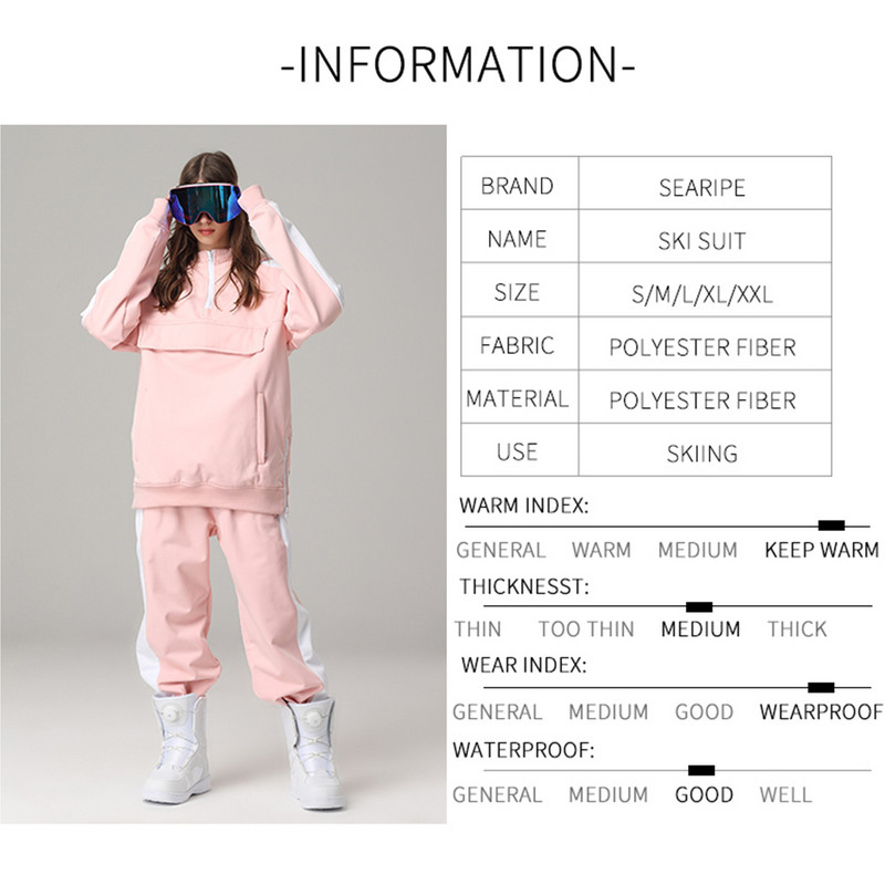 Unisex odijelo za skijanje i daskanje na snijegu Ženska muška skijaška odjeća Jakna Vjetrootporna Vodootporna skijaška vuna Sportska odjeća na otvorenom Trenirka Topli kaput