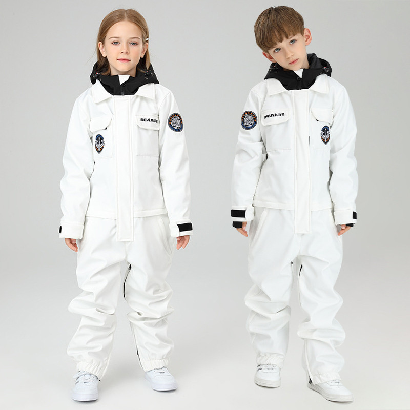 Žieminis vienetinis sniego kostiumas berniukui, sportinis vaikiškas slidinėjimo kombinezonas, atsparus vėjui, vaikų snieglenčių kombinezonas, lauko kelnės, kostiumai