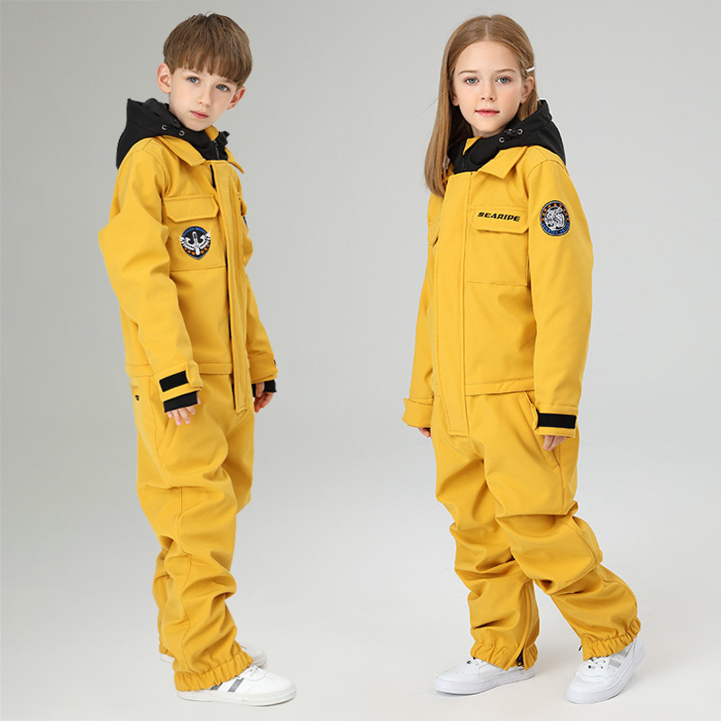 Žieminis vienetinis sniego kostiumas berniukui, sportinis vaikiškas slidinėjimo kombinezonas, atsparus vėjui, vaikų snieglenčių kombinezonas, lauko kelnės, kostiumai