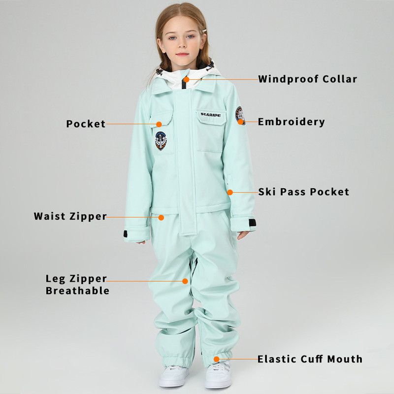 Žieminis vienetinis sniego kostiumas berniukui, sportinis vaikiškas slidinėjimo kombinezonas, atsparus vėjui, vaikų snieglenčių kombinezonas, lauko kelnės, kostiumai