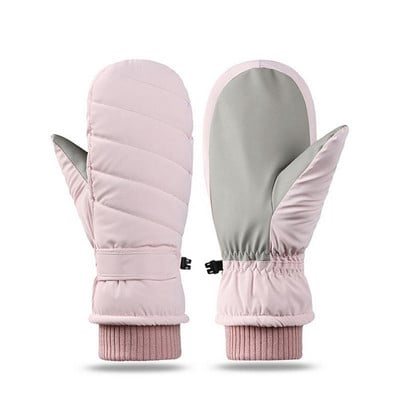 Muškarci Žene Zima Skijanje Snowboarding Može Zaslon osjetljiv na dodir Vodootporne Termalne Debele Rukavice za snijeg Motorne sanke Rukavice Crno Bijelo Sivo