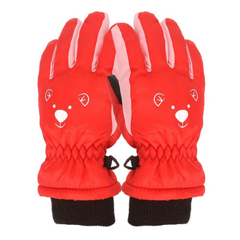 1 чифт детски зимни ски ръкавици с анимационни топли ръкавици, деца, момчета, момичета, неплъзгащи се ветроустойчиви, водоустойчиви, 3 до 15 години, външни ръкавици