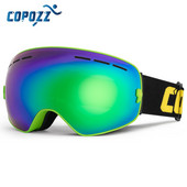 Ochelari de schi marca COPOZZ Straturi duble UV400 Anti-ceata Ochelari mari de schi Mască de schi Snowboard Bărbați Femei Ochelari de zăpadă GOG-201 Pro