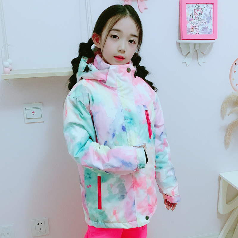 2021 m. mergaičių slidinėjimo kostiumas žiemos alpinizmo sniego stovyklavietėje striukė + kelnės, atsparios vėjui, atsparios vandeniui ir šiltos snieglentės bei slidinėjimas