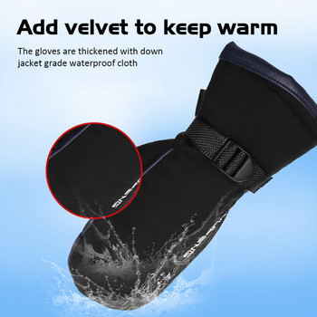 Зимни топлинни нагреваеми ръкавици Водоустойчиви електрически нагреваеми Мото ръкавици с пълен пръст Сензорен екран Мотоциклетни състезателни ръкавици за каране