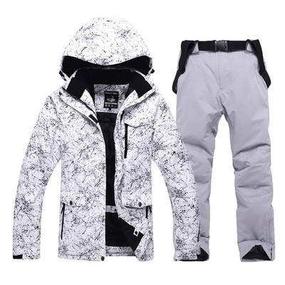 2022 Set de schi impermeabil pentru femei Sport în aer liber femeie bărbați costum de zăpadă munte femei costume de zăpadă cald alpin ținută de schi pentru bărbați haine