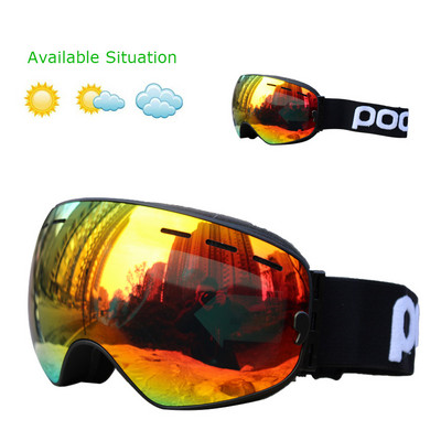 Skijaške naočale Dvostruki slojevi UV400 Anti-fog Velika skijaška maska Naočale Skijaške naočale za snijeg Snowboard naočale Muškarci Ženske skijaške naočale