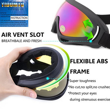 Цветни Професионални снежни ветроустойчиви X400 UV защита Спортни на открито против замъгляване Ски очила Сноуборд Скейт Ски очила