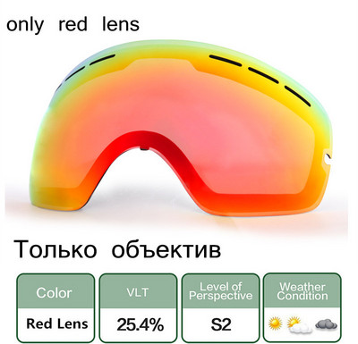 Zimske skijaške naočale za daskanje na snijegu UV400 Big Vision Profesionalna sferična maska Skijanje Muškarci Žene Naočale za motorne sanke Sci naočale