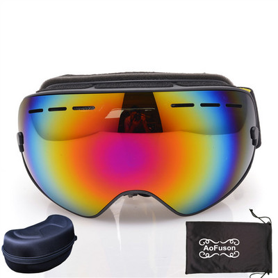 Zimske skijaške naočale za daskanje na snijegu UV400 Big Vision Profesionalna sferična maska Skijanje Muškarci Žene Naočale za motorne sanke Sci naočale