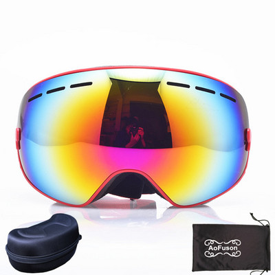 Zimske skijaške naočale za daskanje na snijegu UV400 Big Vision Profesionalna sferična maska Skijanje Muškarci Žene Naočale za motorne sanke Sci naočale