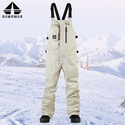 Savete noi de schi pentru bărbați și femei, pantaloni de iarnă pentru zăpadă, bretele elastice înalte, rezistente la vânt, impermeabile, respirabile și calde