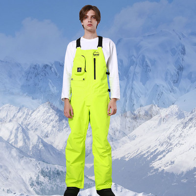 Savete noi de schi pentru bărbați și femei, pantaloni de iarnă pentru zăpadă, bretele elastice înalte, rezistente la vânt, impermeabile, respirabile și calde