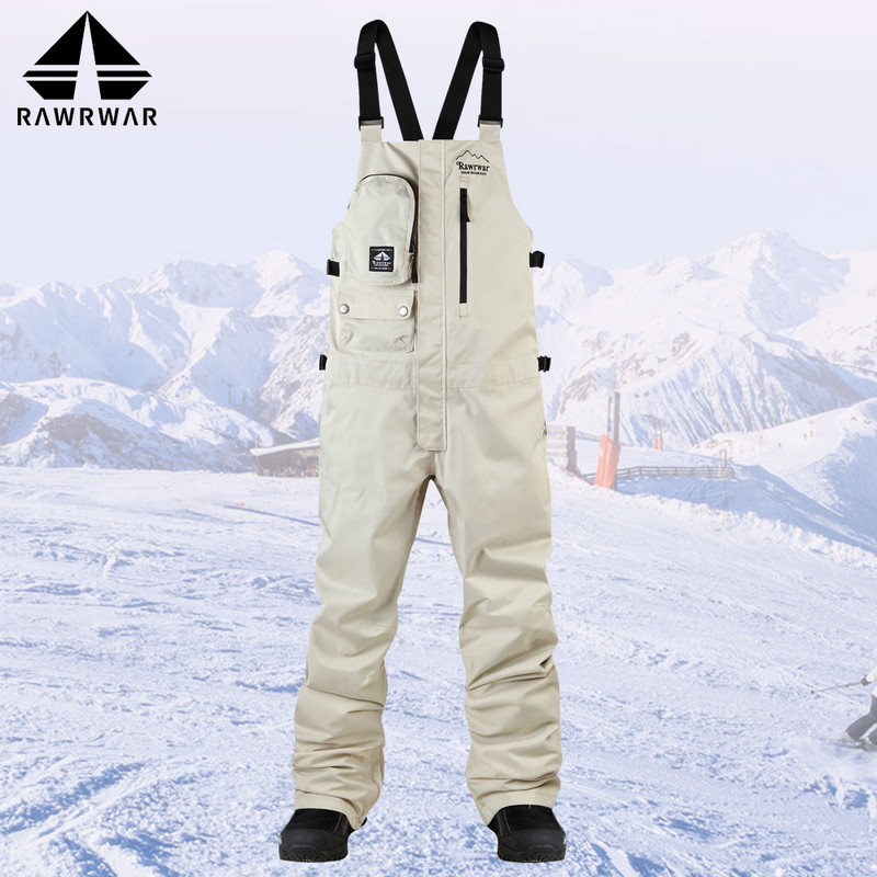 Savete noi de schi pentru bărbați și femei, pantaloni de iarnă pentru zăpadă, bretele elastice înalte, rezistente la vânt, impermeabile, respirabile și calde