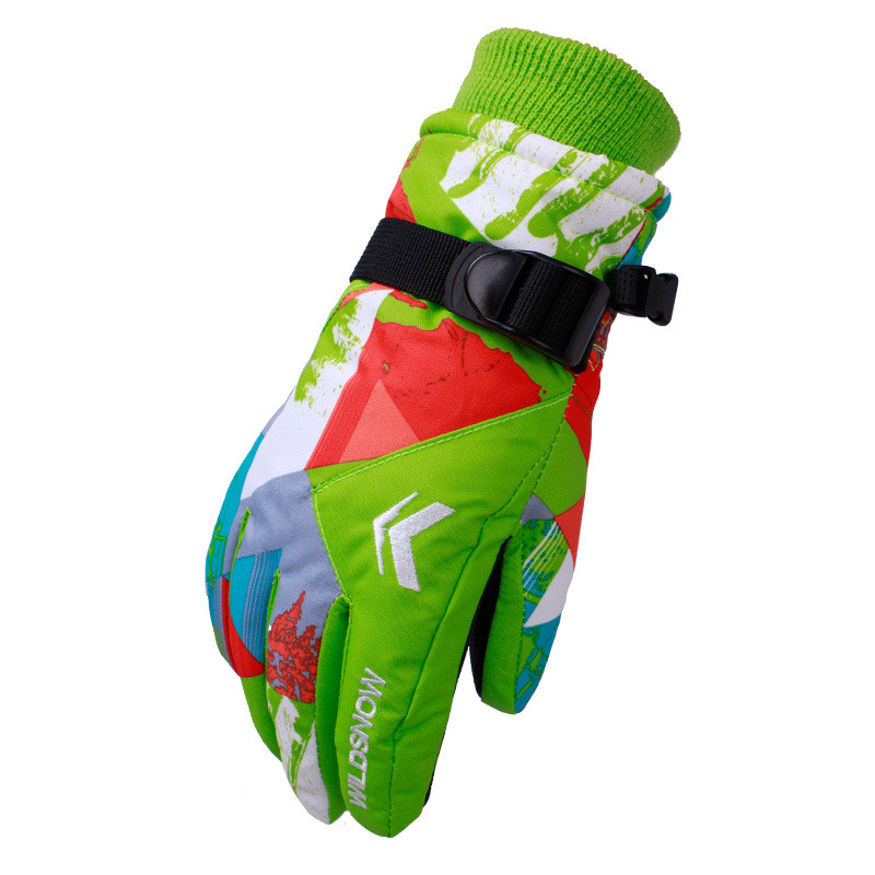 Dječje rukavice Zima Toplo Snijeg Skijanje Dječaci Djevojčice Sportske Vodootporne Vjetrootporne Mekane Udobne skijaške Tiskanje grafita Guantes