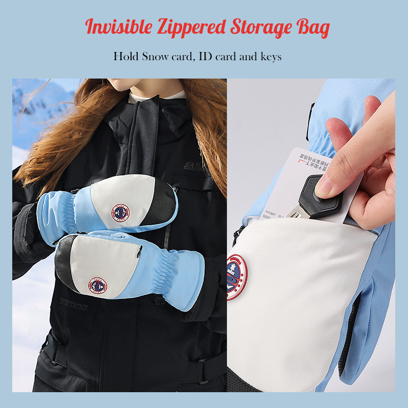 Muškarci Žene Skijaške rukavice za daskanje na snijegu Unutarnje 5 prstiju Zimske Tople biciklističke trčanje Vozačke sportske rukavice Vjetrootporne debele rukavice za snijeg