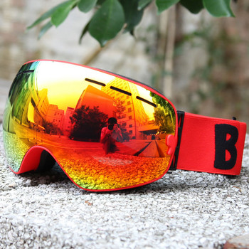 UV400 противозамъгляващи двуслойни ски очила с голяма леща ски маска очила каране на ски сняг сноуборд очила огледало поляризиращи очила за мъже