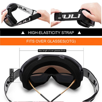 MAXJULI Brand Професионални ски очила Двуслойни лещи против замъгляване UV400 Ски очила Каране на ски Мъже Жени Снежни очила