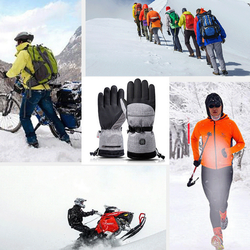 Grijaće rukavice Zimski grijač za ruke Električne grijane rukavice Zaslon osjetljiv na dodir Motociklističke rukavice Sportovi na otvorenom Toplo Biciklizam Skijanje Utrke