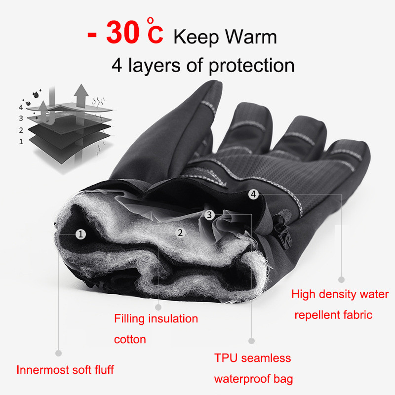 Зимни студоустойчиви ръкавици за Mne Women Ski Glove Нехлъзгащи се 100% водоустойчиви ветроустойчиви спортни ръкавици на открито с високо качество