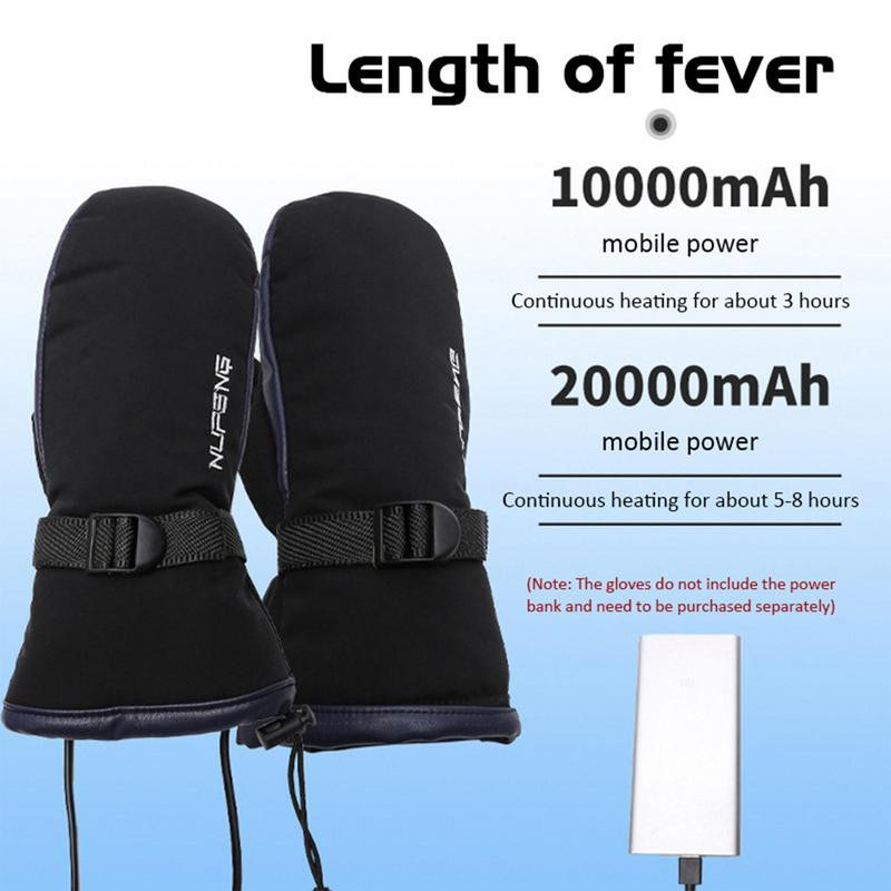 Mănuși electrice încălzite USB Încălzitor de mâini alimentat cu baterii reîncărcabile pentru vânătoare, pescuit, schi, motocicletă, ciclism