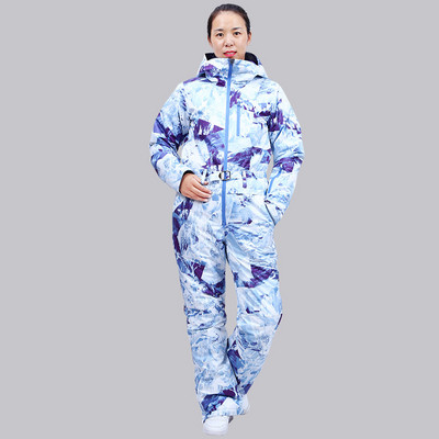 Salopetă de schi pentru femei, de iarnă, caldă, într-o singură bucată, pentru sporturi în aer liber, jachetă de snowboard, set de schi impermeabil cu glugă Горнолыжный Костюм Женс