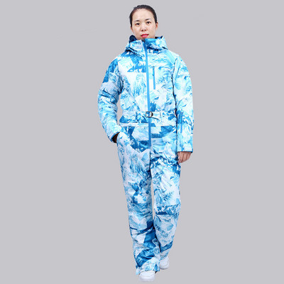 Salopetă de schi pentru femei, de iarnă, caldă, într-o singură bucată, pentru sporturi în aer liber, jachetă de snowboard, set de schi impermeabil cu glugă Горнолыжный Костюм Женс