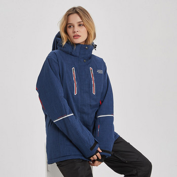 Γυναικείο μπουφάν για σκι Χειμερινό αδιάβροχο αντιανεμικό αναπνεύσιμο γυναικείο παλτό -30 μοίρες για σκι και σνόουμπορντ