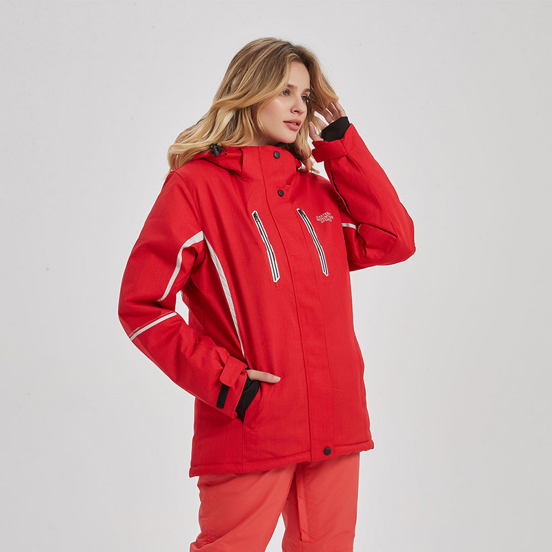 Skijaška jakna Ženska zimska vodootporna, prozračna super topla ženska jakna za snijeg -30 stupnjeva, jakna za skijanje i snowboarding