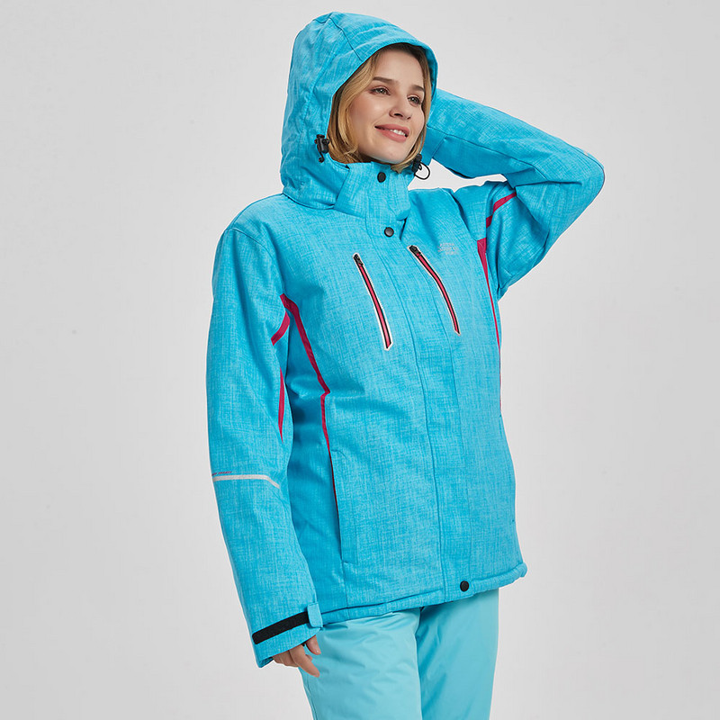 Skijaška jakna Ženska zimska vodootporna, prozračna super topla ženska jakna za snijeg -30 stupnjeva, jakna za skijanje i snowboarding