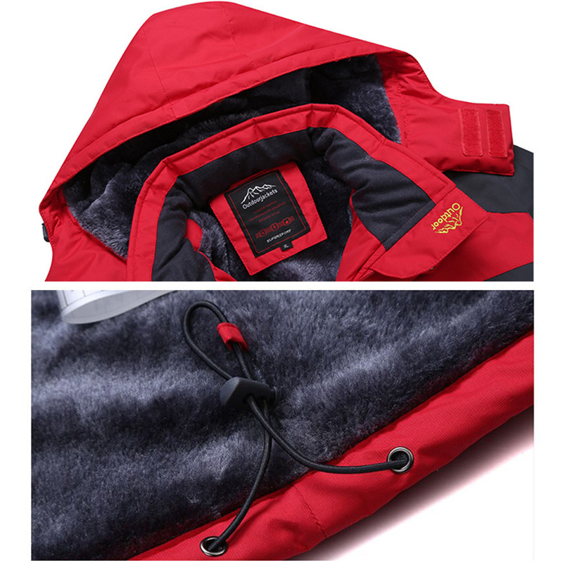 THE ARCTIC LIGHT Skijaška jakna Muška vodootporna flis termo jakna za snijeg za vanjsko planinsko skijanje Jakna za daskanje na snijegu 195CM 9XL