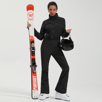 Gsou Snow Γυναικεία ολόσωμη φόρμα για σκι Επαγγελματική αδιάβροχη ζεστή λεπτή Snowboard Σετ παντελονιών ενδύματα Snow Snow American Style