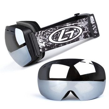Закопчаващи се двуслойни лещи PC Ски против замъгляване UV400 Сноуборд очила Мъже Жени Калъф за ски очила