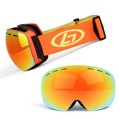 Snap-on dvoslojne leće PC Skijanje Anti-fog UV400 Snowboard naočale Muškarci Žene Skijaške naočale torbica