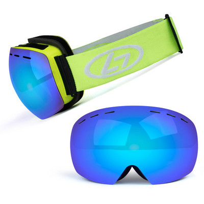 Snap-on dvoslojne leće PC Skijanje Anti-fog UV400 Snowboard naočale Muškarci Žene Skijaške naočale torbica