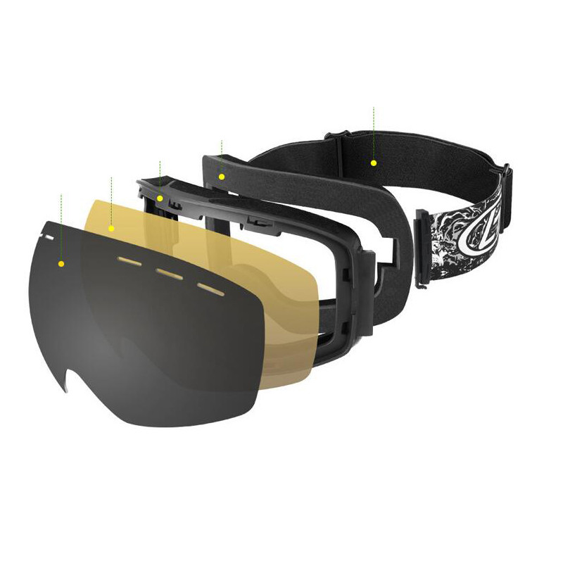 Snap-on dvoslojne leće PC Skijanje Anti-fog UV400 Snowboard naočale Muškarci Žene Skijaške naočale torbica