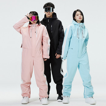 Ski Jumpsuit 2022 Winter New Suit Ski, One Piece Set Ski Outdoor Snowboard Jacket ανδρικές φόρμες Αδιάβροχο ζεστό παντελόνι για χιόνι