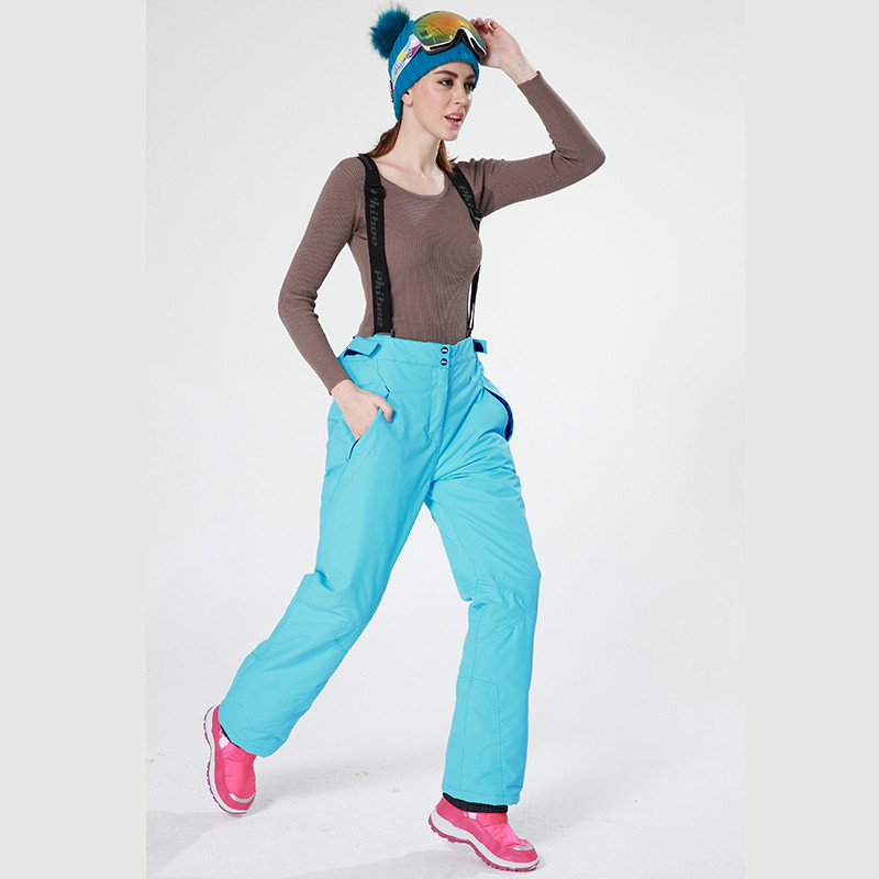 Detector - pantaloni de zăpadă de 35 de grade plus pantaloni de damă cu talie elastică pantaloni de patinaj iarnă schi pantaloni de schi în aer liber pentru femei