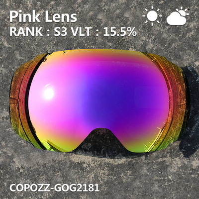 COPOZZ magnetne leće za skijaške naočale GOG-2181 leće protiv magljenja UV400 sferične snježne skijaške naočale naočale za snowboard (samo leće)