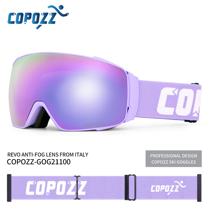 Copozz magnetske polarizirane skijaške naočale protiv magljenja, zimske dvoslojne UV400 zaštite, muške skijaške naočale, naočale s kompletom futrole za leće