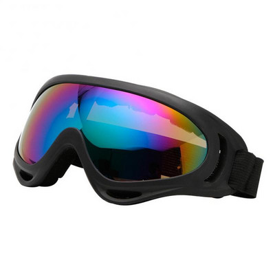 Winter Adults Ski Goggles Imitation Splash Riding Outdoor Sports Eyes X400 Goggles Windproof Sand Goggles Anti-fog Black Frame