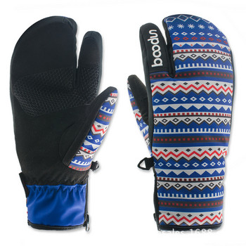 BOODUN Зимна професия къмпинг туризъм ветроустойчиви водоустойчиви дебели топли памучни ръкавици три пръста ски ръкавици женски модели