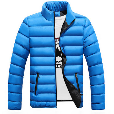 Jachete de schi pentru bărbați Parka haină caldă de iarnă ocazional guler în picioare Parka groasă pentru bărbați pardesi cu mânecă lungă, M-4XL