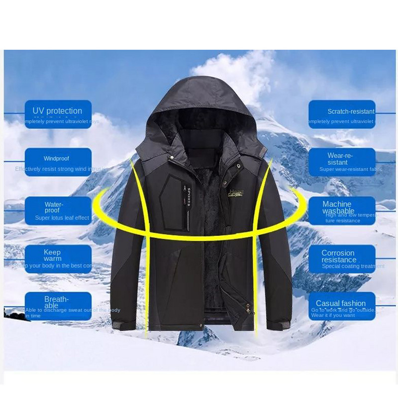 Žieminiai sniego kostiumai Vyriški slidinėjimo kostiumai Vyriški snieglenčių vilnos striukės kelnės storos, šiltos, vandeniui atsparios, vėjui atsparios slidinėjimo ir snieglenčių sporto rinkiniai