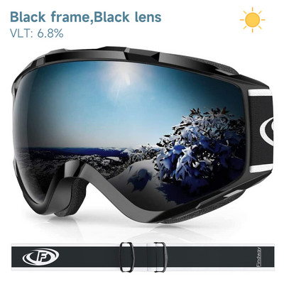 Ochelari de schi Findway Aldult Ochelari de schi anti-ceață cu protecție UV Ochelari de zăpadă cu design OTG peste cască compatibili cu schi snowboarding pentru tineret