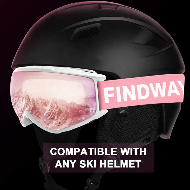 Skijaške naočale Findway za odrasle protiv zamagljivanja UV zaštita Snježne naočale OTG dizajn Kompatibilne preko kacige Skijanje Snowboarding za mlade