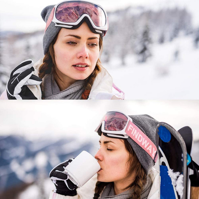 Skijaške naočale Findway za odrasle protiv zamagljivanja UV zaštita Snježne naočale OTG dizajn Kompatibilne preko kacige Skijanje Snowboarding za mlade